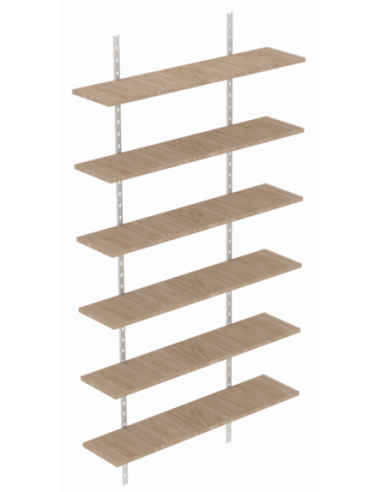 Kit cremalheiras com 6 Prateleiras